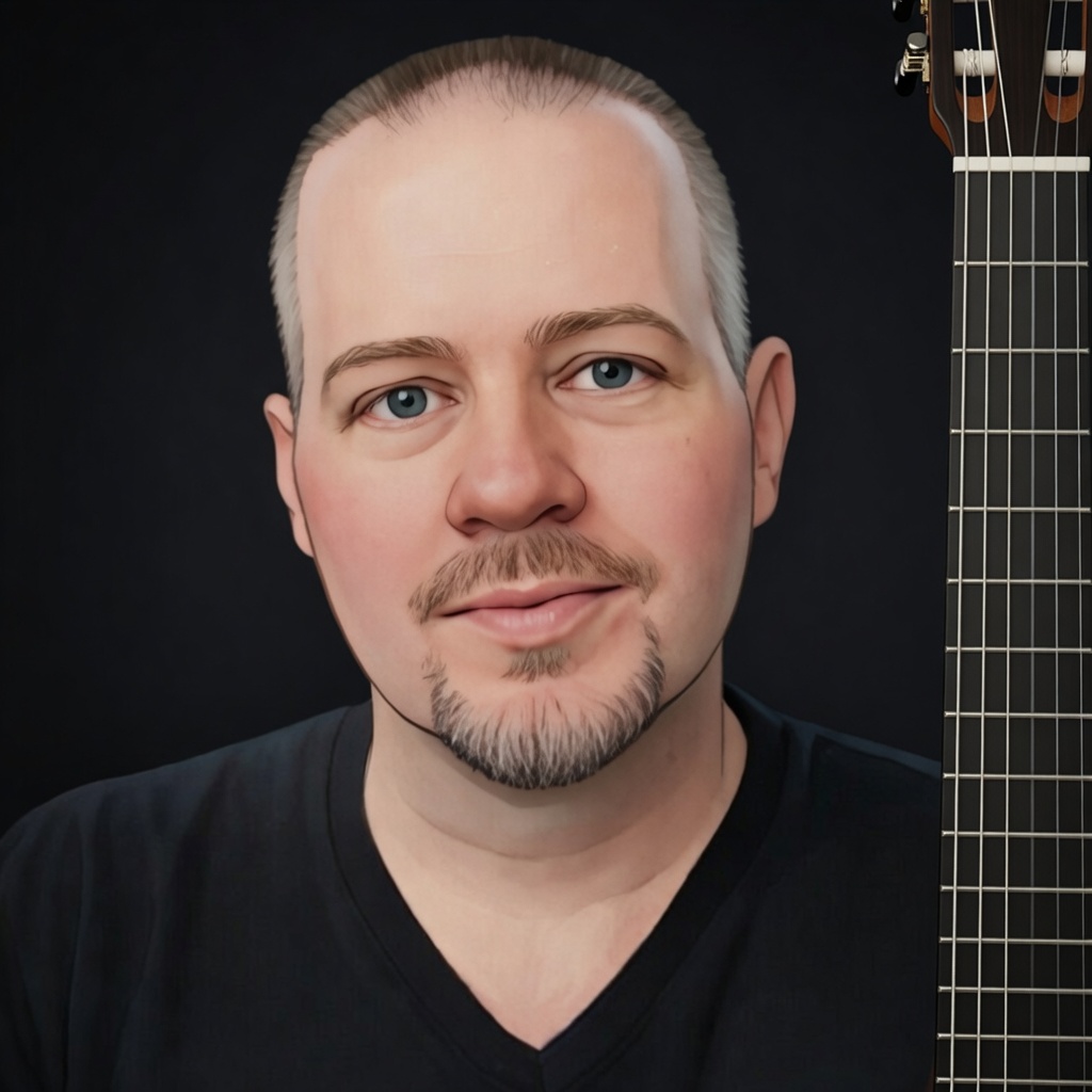 Scott holding guitar